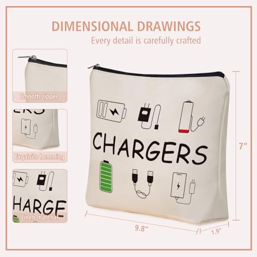 Cable Charger Makeup Bag,Charging Cord Electronics Accessories Travel Pouch - style: Chargers