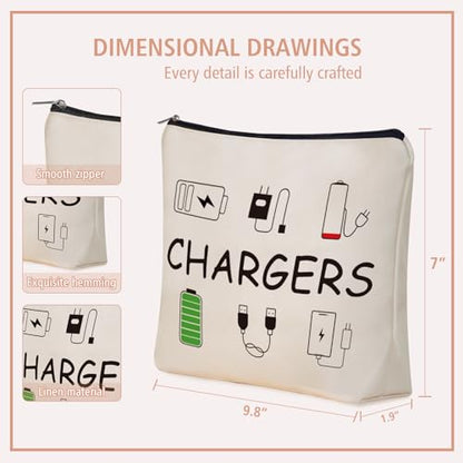 Cable Charger Makeup Bag,Charging Cord Electronics Accessories Travel Pouch - style: Chargers
