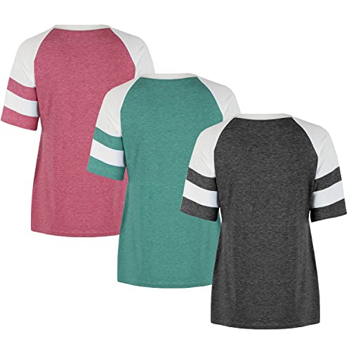 Women's Maternity Nursing Top Breastfeeding Tank Tee Shirt - color: 2-black/Green/Pink(3 Pack), size: XX-Large
