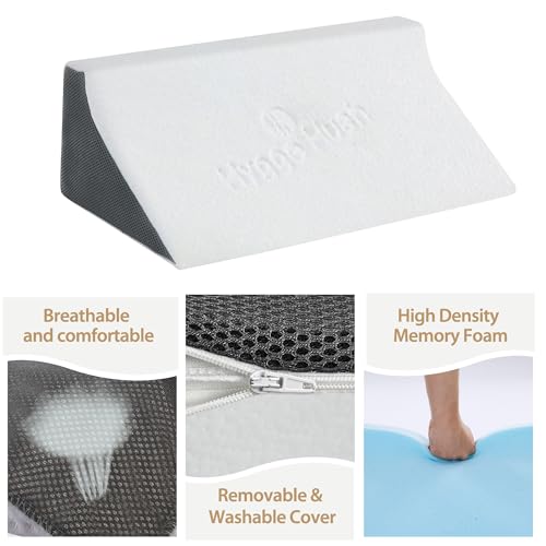 Body Positioner Wedge Pillow for Side Sleeping Support - color: White Grey