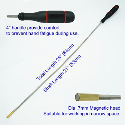 GUTIMORE Flexible Magnetic Snake Pickup, 25" Long Bendable 2LB Magnet Tool - style: Flexible 1pc