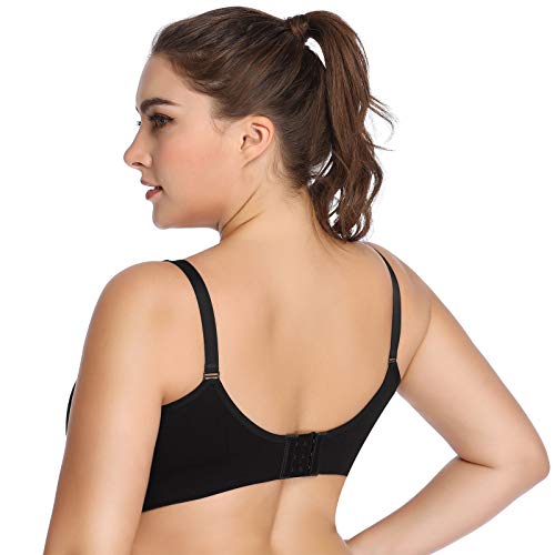 Womens Seamless Nursing Bra Sleeping Maternity Bralette for Breastfeeding Pack of 3 - color: 3black2beige, size: X-Large