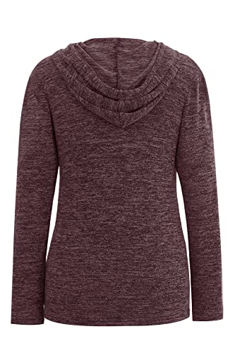 Smallshow Women's Nursing Tops Long Sleeve Breastfeeding Hoodie - color: Wine, size: X-Large