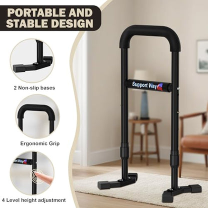 Stand Assist Aid Plus for Floor & Low Seats, 20-26.8" Adjustable - color: Black