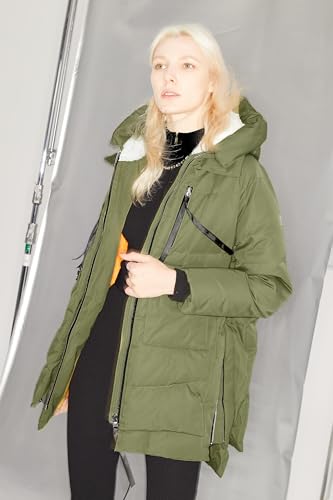 Orolay Women's Thickened Down Jacket - color: Green, size: Medium