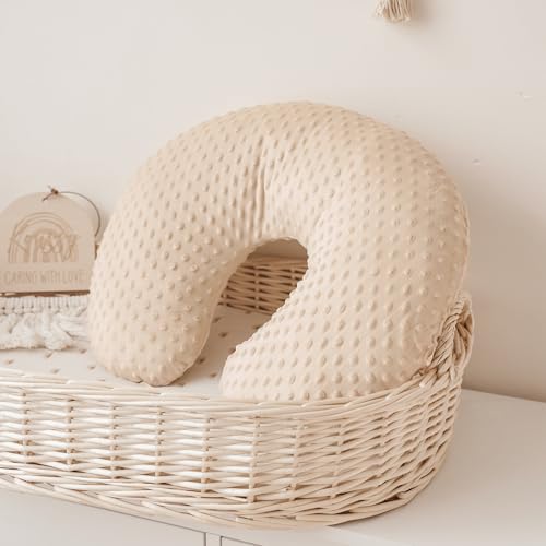 Konssy 2 Pack Nursing Pillow Covers, Soft Covers for Breastfeeding Pillows - color: Brown, Beige