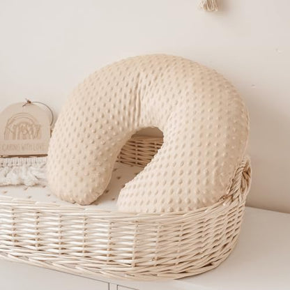Konssy 2 Pack Nursing Pillow Covers, Soft Covers for Breastfeeding Pillows - color: Brown, Beige