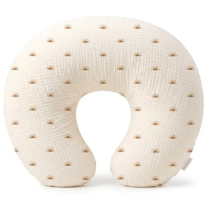 Konssy Muslin Nursing Pillow Covers, Soft Cover for Breastfeeding Pillows - color: Sun
