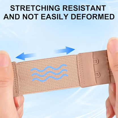 Vancle Women's Bra Extenders with 2 Hooks, Soft Stretchy Back Bra Extension Strap - color: 3*skin