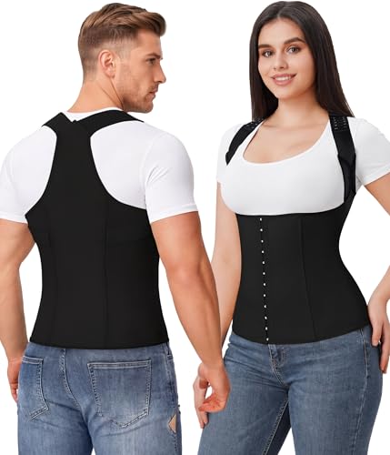 YERKOAD Back Brace for Women Breathable Back Straightener Posture Corrector - color: Black, size: Medium