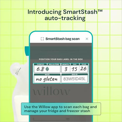 Willow - 8oz Breast Milk Storage Bags with SmartStash Tracking - 50 Count