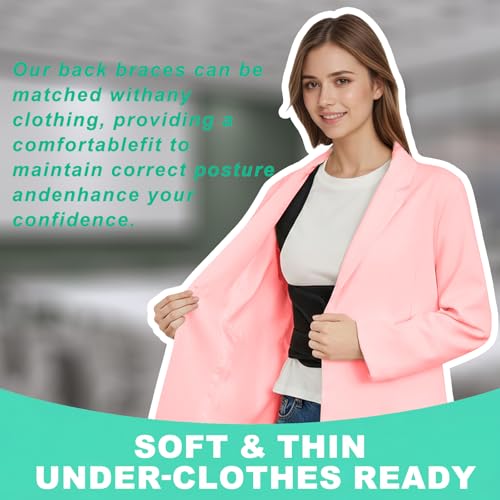 Posture Corrector for Women,2-in-1 Back Brace with Shoulder Support - size: Medium