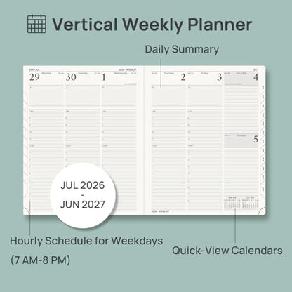 POPRUN Planner 2026-2027, Large-8.5" x 10.5", Academic Weekly Planner - color: Night Sky Blue, size: Large-8.5" x 10.5", style: Academic Year 2026-2027