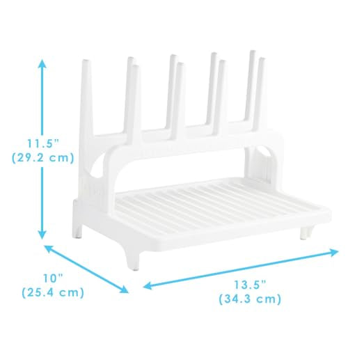 PopYum White Space Saving Drying Rack from 100% Recycled Bottles - color: White