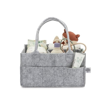 Parker Baby Co. Felt Diaper Caddy Organizer - Regular, Gray - color: Gray (Heathered Gray), size: Regular