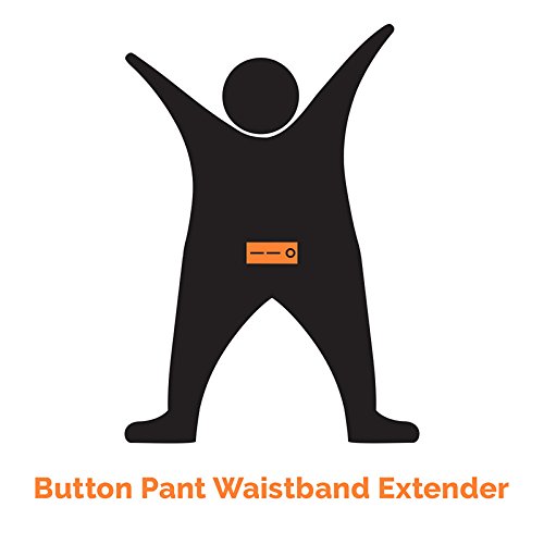 Maternity Super Stretch Pants Waist Button Extender 2-pack in 2 Sizes - Adds 4.75" - 10.5" to the Waistband of Pants, Skirts and Shorts