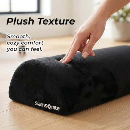 Samsonite Foot Rest for Under Desk at Work – Ergonomic Foot Stool for Couch – Versatile Under Desk Footrest for Office & Home, Foot Support Underdesk