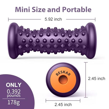 BESKAR Foot Massage Roller for Plantar Fasciitis Relief - color: Grape