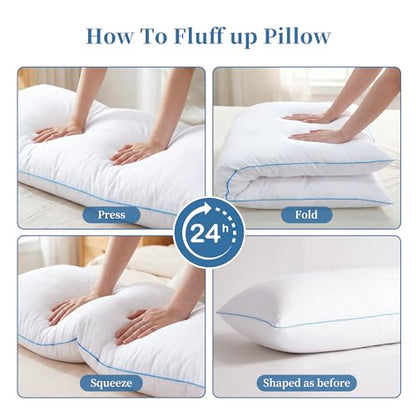 YZ HOME Full Body Pillow Insert -Large Long Bed Pillow for Side Sleeper - color: White New
