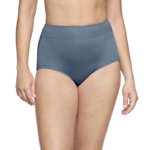 Warner's Women's No Pinching No Problems Hi Cut Brief Panty - color: Bluestone, size: 10
