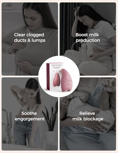 Momcozy A1Pro Lactation Massager with Heat, Deep Vibration, Cozy Red, 1PCS - size: A1Pro-Red