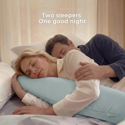 Momcozy J Shaped Pregnancy Pillow, Maternity Body Pillow for Side Sleepers - color: Upgrade-blue