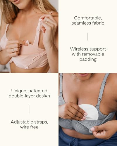 Kindred Bravely Sublime Hands Free Pumping & Nursing Bra, Wireless - color: Latte, size: 1X