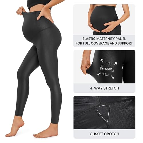 CRZ YOGA Maternity Leggings 28 - color: Black Classic, size: Small