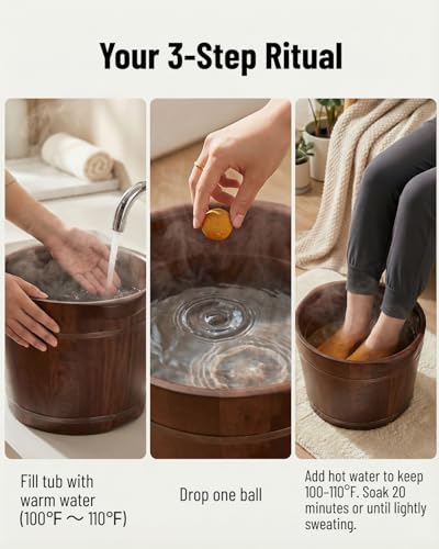 Ginger Foot Soak Balls, Herbal Cleansing Foot Bath for Swollen Feet, 8 Pack