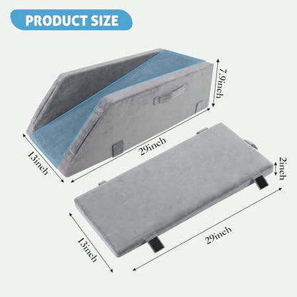 Leg Elevation Pillows for After Surgery, Ergonomic Keeps Knee Straight, Adjustable Height Knee Replacement Recovery Aids, Suitable for Surgery, Injury, or Rest, Washable Cover, Single Leg