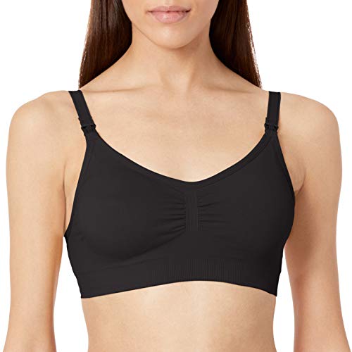Lamaze Women's Single and Multi Pack Maternity Overnight Nursing Wide Shoulder Bra - color: Black 1, size: Medium