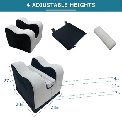 4 Heights Adjustable Knee Replacement Pillow for Recovery