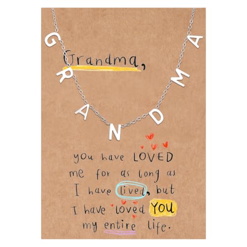 SKQIR Mama Necklaces for Women with Message Card - color: Silver GRAMMY