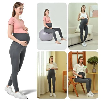 Stanpetix Maternity Joggers for Women Pregnancy Sweatpants - color: Navy, size: Large