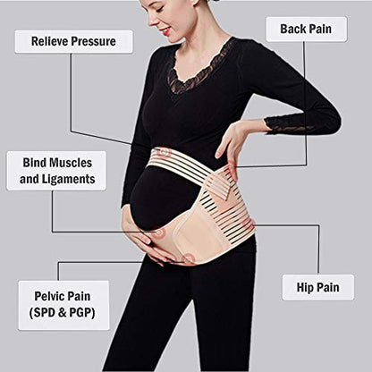 Pregnancy Belly Band 3-in-1 Elastic Maternity Support Reduce Pain - size: 2X-Large (Pack of 1)