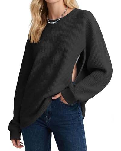 Oakgarden Women's Zipper Oversized Nursing Sweatshirts - color: Black, size: Small