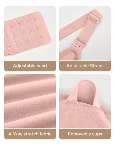 Stelle Nursing Bras Maternity Bralette Seamless for Breastfeeding - color: 1 Pack Pink, size: X-Large