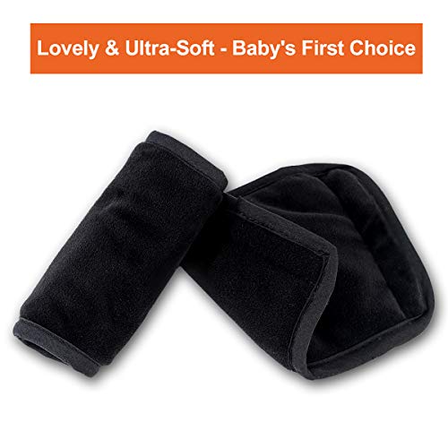 COOLBEBE Car Seat Straps Shoulder Pads for Baby Kids - color: Black, size: Small