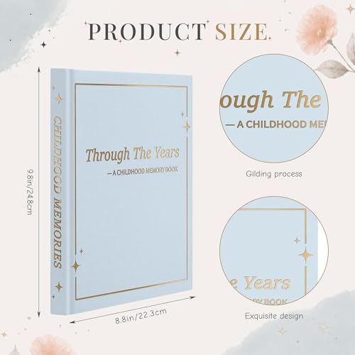 Crtiin Blue Childhood Memory Book Pregnancy Journal for First Time Mom - color: Blue
