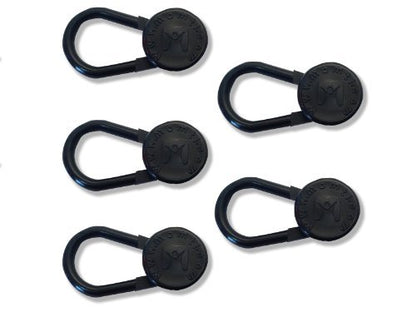 25-Pack Waistband Extender Set - 5 x White Button, 5 x Black Button, 5 x Spring Metal Button, 5 x Cotton Hook, 5 x Cotton Button Extenders