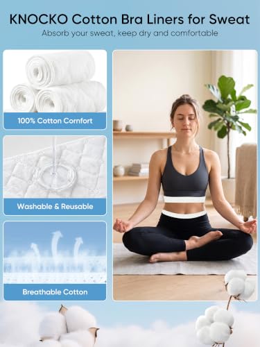 20PCS Cotton Bra Liners to Absorb Sweat Under Breast, Unisex, 21.65×3.94in - color: White 20pcs 21.65*3.94in