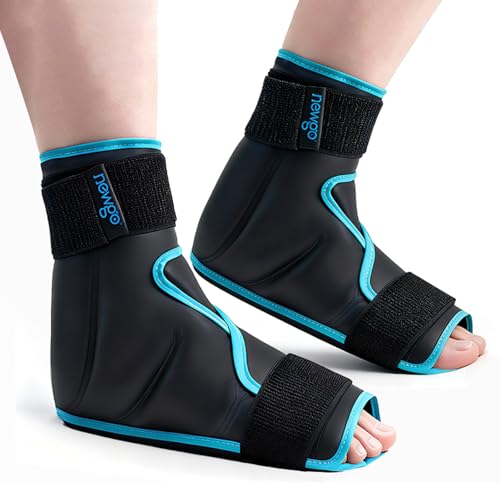 NEWGO Foot Ice Pack Wrap for Plantar Fasciitis, 2 Pack, Black - color: Black-2 Pack