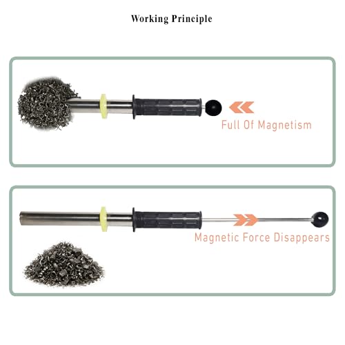 Magnetic Pickup Tool, 14.4" Stainless Steel Magnetic Wand