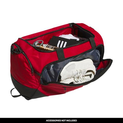 adidas Defender Duffel Bag, Team Power Red 2/White, OSFA - color: Team Power Red 2/White/Medium 59L, style: Medium 59l
