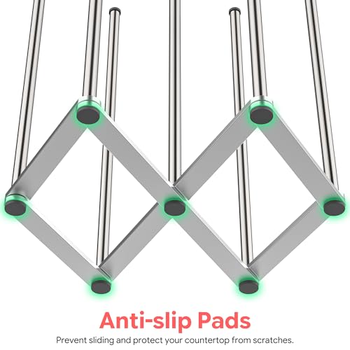 Collapsible Bottle Drying Rack, Baby Bottle Drying Rack, Foldable Cup Draining Holder, Retractable Reusable Silicone Bag Dryer with Non-Slip Bottom