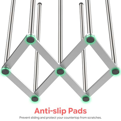Collapsible Bottle Drying Rack, Baby Bottle Drying Rack, Foldable Cup Draining Holder, Retractable Reusable Silicone Bag Dryer with Non-Slip Bottom