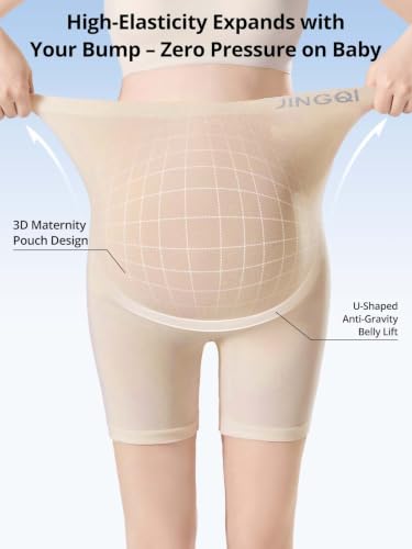 Maternity Underwear High Waisted Seamless Underwear for Women - color: Beige, size: Medium