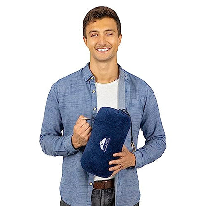 BlueHills Premium Soft Rolled Travel Blanket Pillow Airplane - Navy Blue - color: R04-navy Blue
