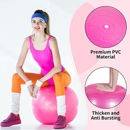 Jerify 3 Pcs Yoga Ball with Pump and Plug for Pregnancy Pilates