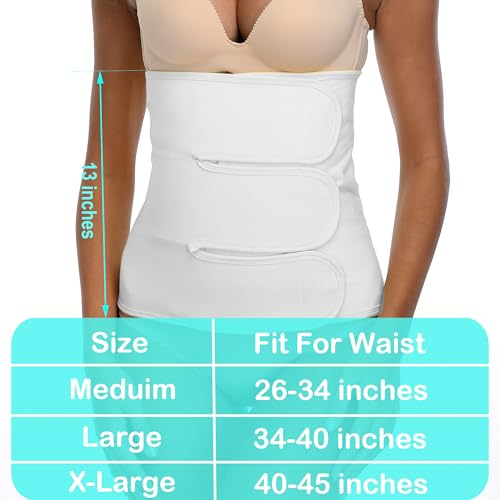 Abdominal Binder Post Surgery, C Section, Hysterectomy & Postpartum Band - size: Large